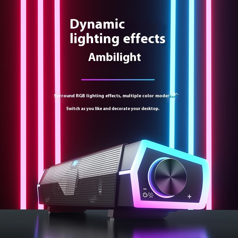 Altavoz Bluetooth con subwoofer y altavoz dual con sonido envolvente de cine para computadora